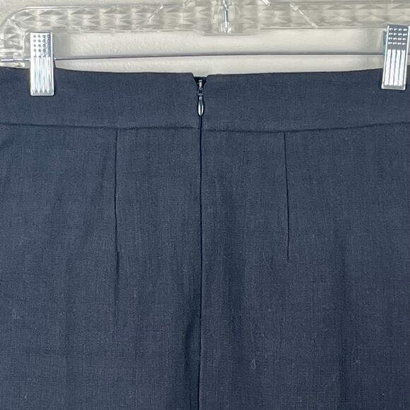 Loft Petites Black Cotton Blend Skirt with Two Front Pockets Size 00P - Picture 4 of 8